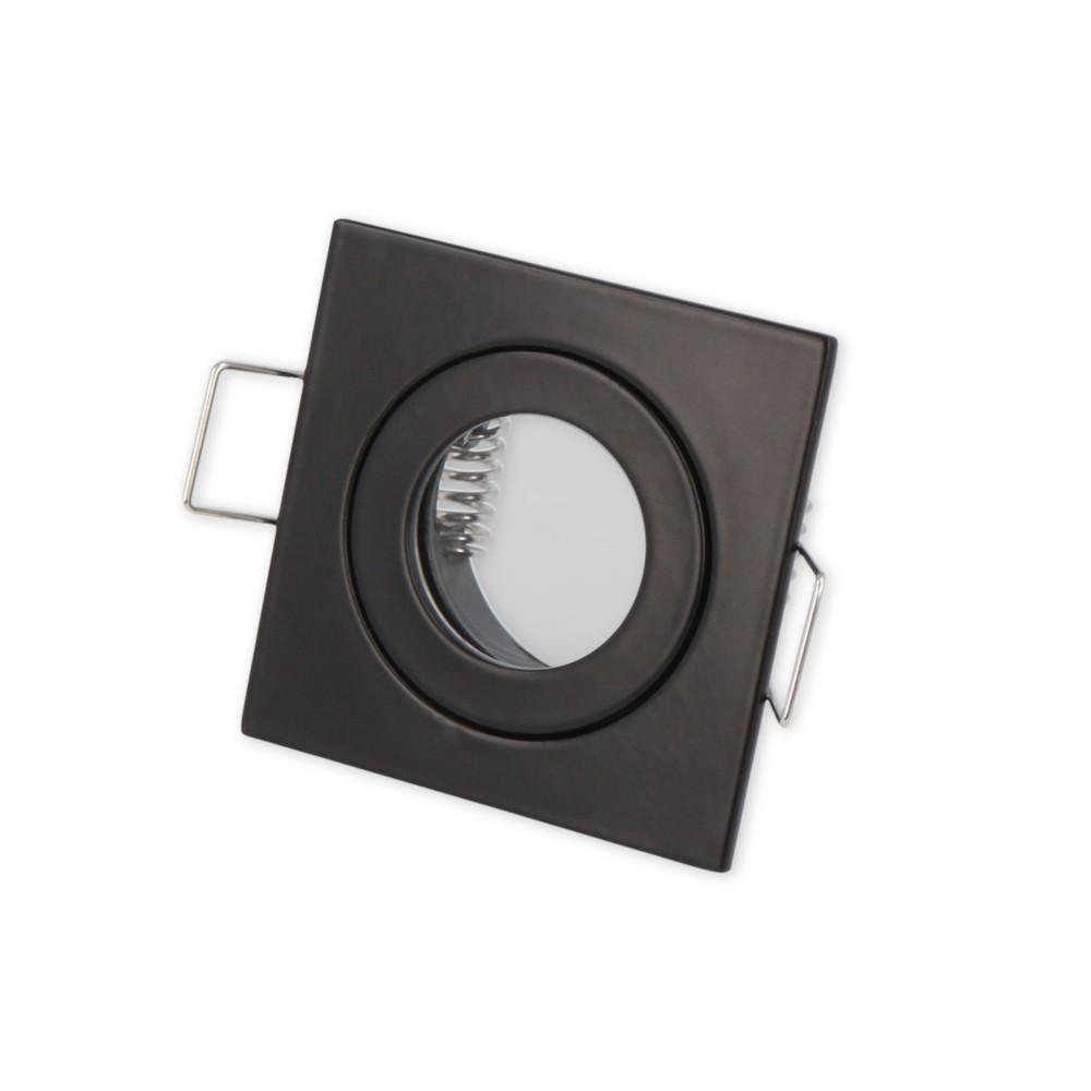 MR11 / GU11 IP44 Bathroom Downlight Frame – Square Black