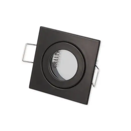 MR11 / GU11 IP44 Bathroom Downlight Frame – Square Black