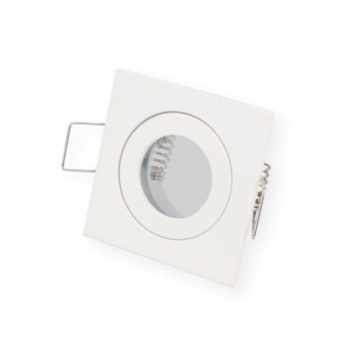 MR11 / GU11 IP44 Bathroom Downlight Frame &ndash; Square White