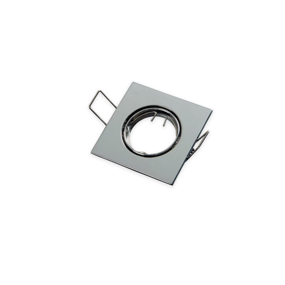 Square Adjustable MR11 Ceiling Downlight – Chrome Finish (35mm Lamp)