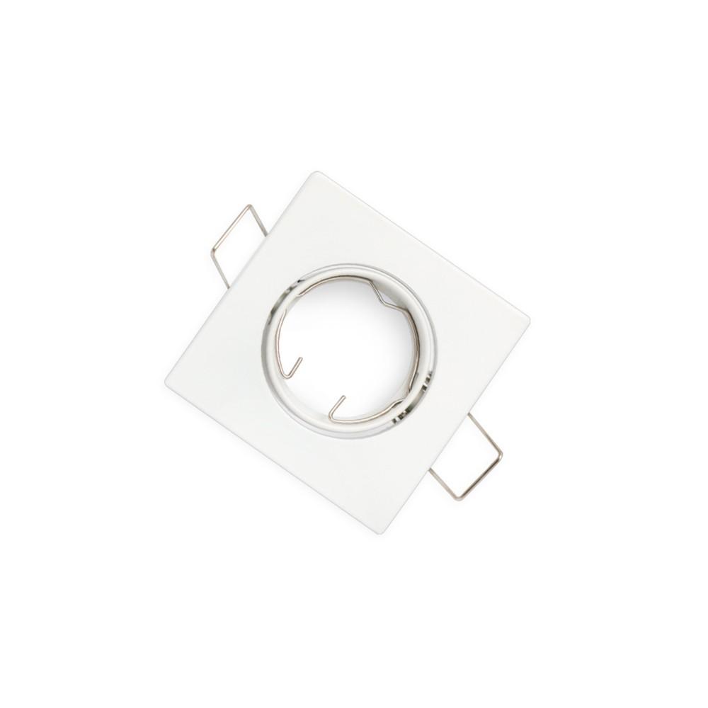 Square Adjustable MR11 Ceiling Downlight – White Finish (35mm Lamp)