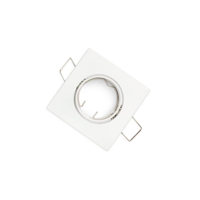 Square Adjustable MR11 Ceiling Downlight &ndash; White Finish (35mm Lamp)