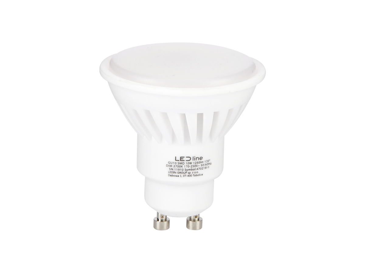 GU10 10W Dimmable LED Bulb – 2700K 1250lm