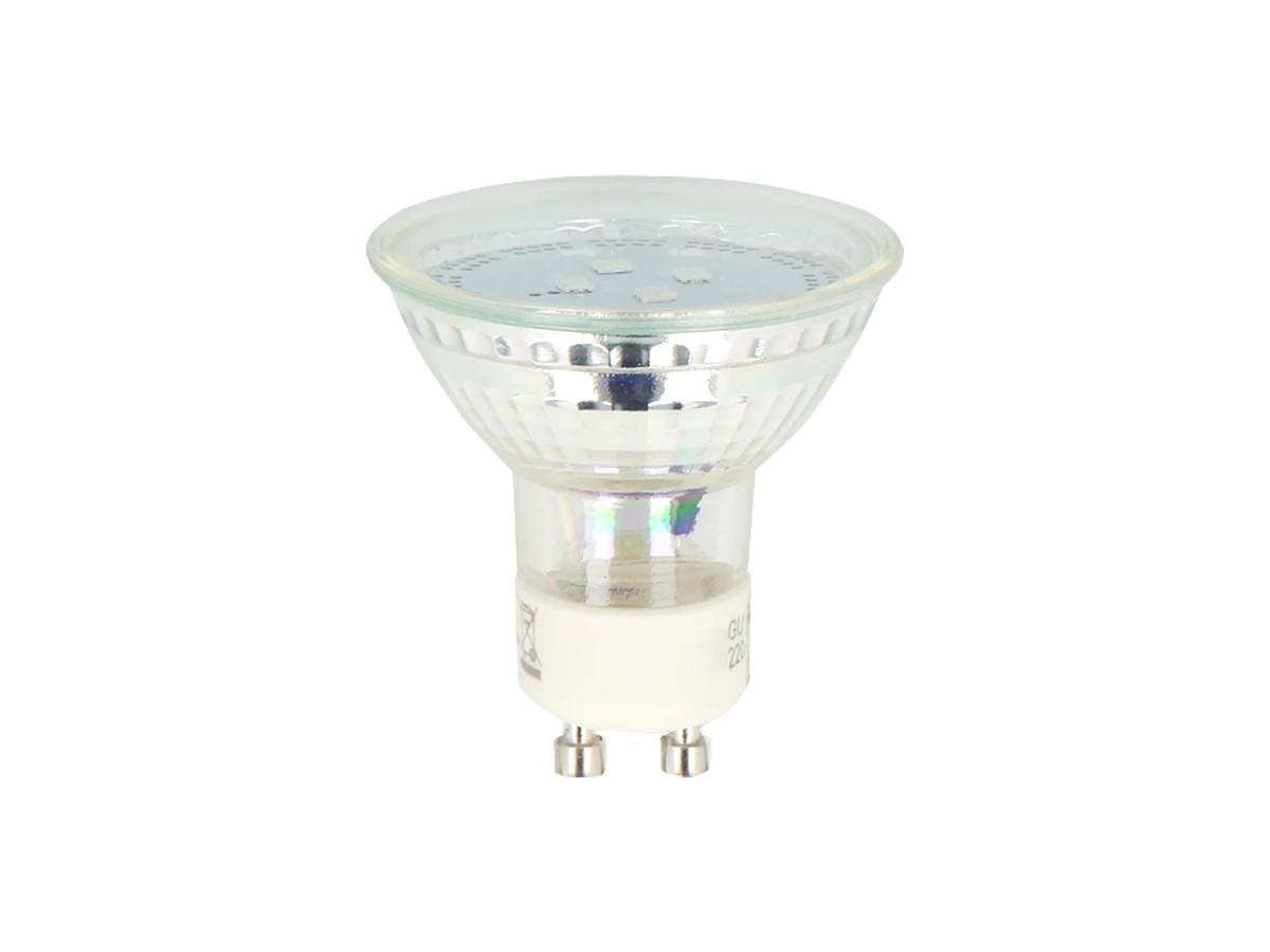 GU10 LED Bulb 1W Warm White 3000K 80lm (Glass, 120°)