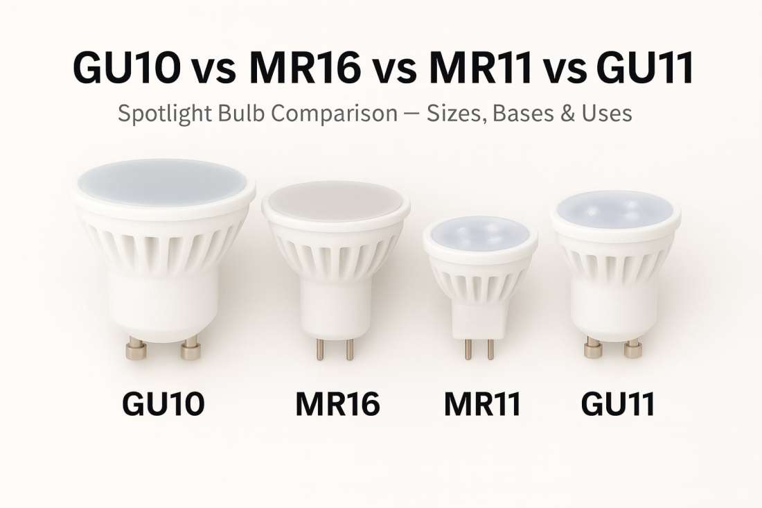 GU10 vs MR16 vs MR11 vs GU11: What&rsquo;s the Difference?