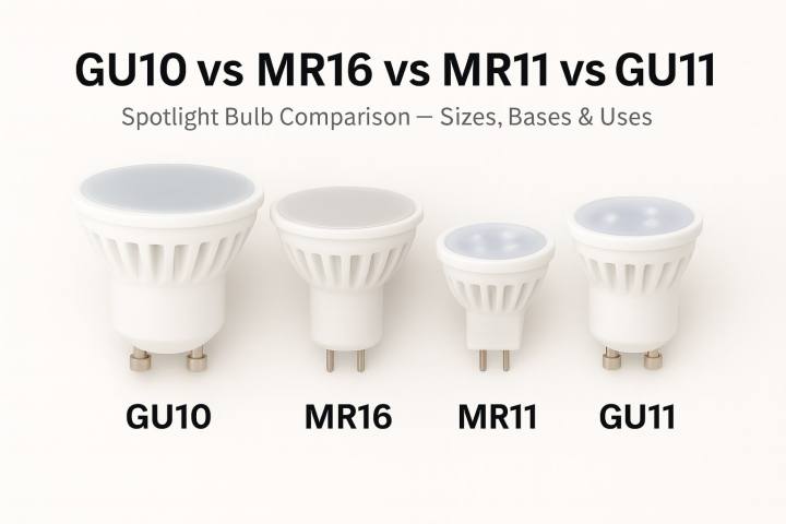 GU10 vs MR16 vs MR11 vs GU11: What&rsquo;s the Difference?